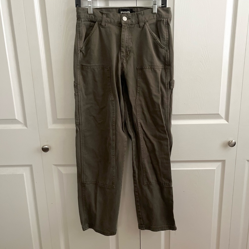 5 for $25! RSQ Olive Green Baggy Carpenter Pants 29x30